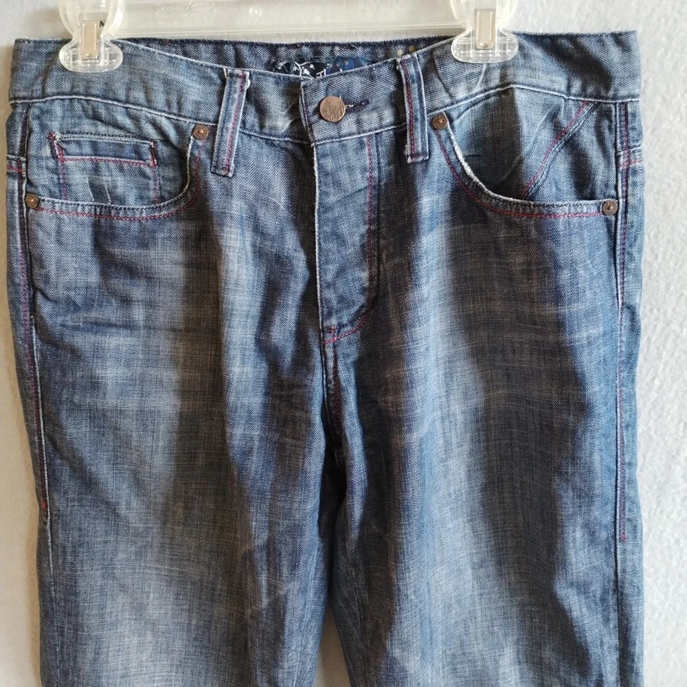 Antik Denim Men's Size 33 (Fits 34x32) Jeans Blue Medium‎ Wash Button Fly